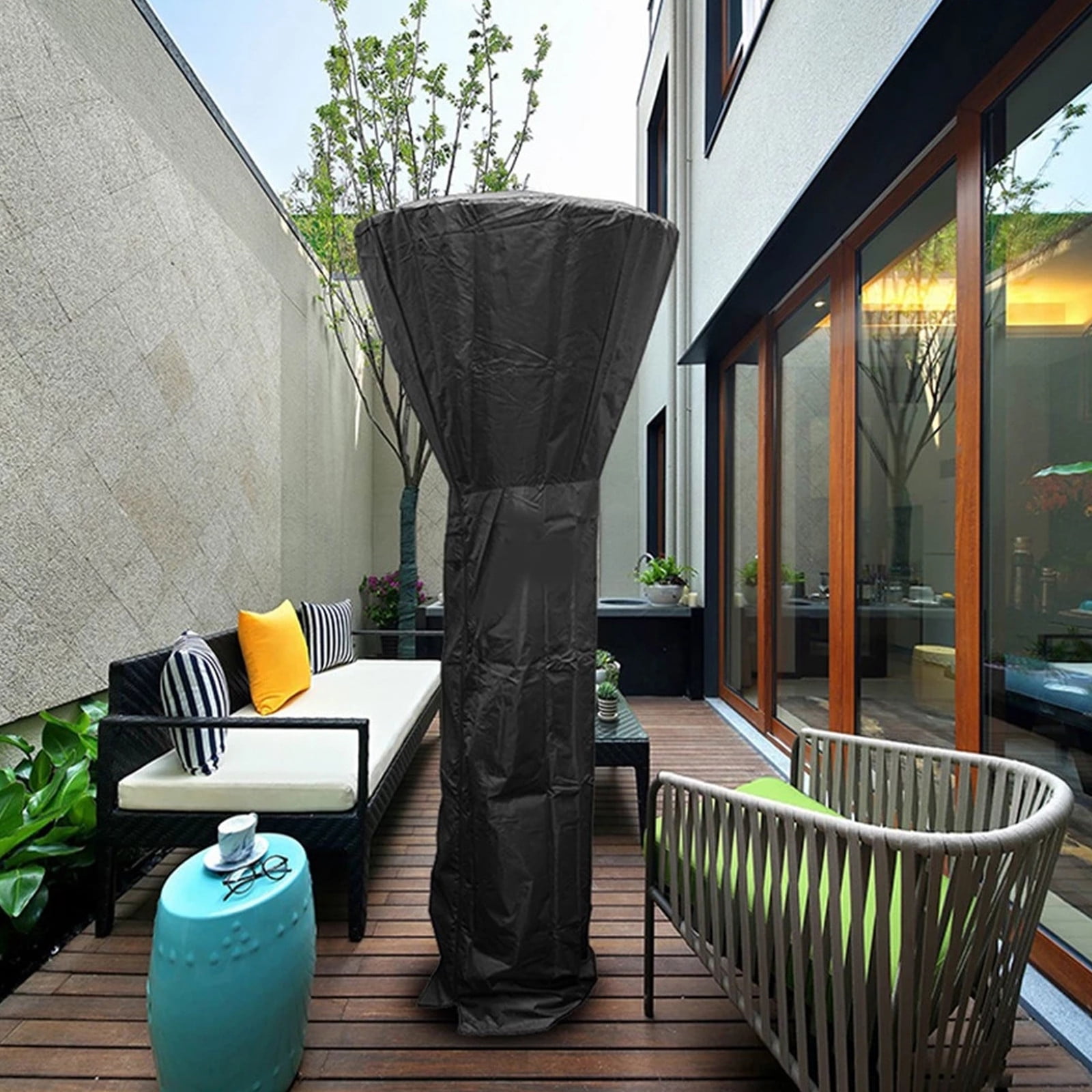 Waterproof dustproof /& Anti-UV 87x33.5x18.9IN, Black Standup Outdoor Round Heater Covers Lucky 99 Stand-up Patio Heater Cover Waterproof with Zipper Heavy Duty Waterproof Oxford Fabrics