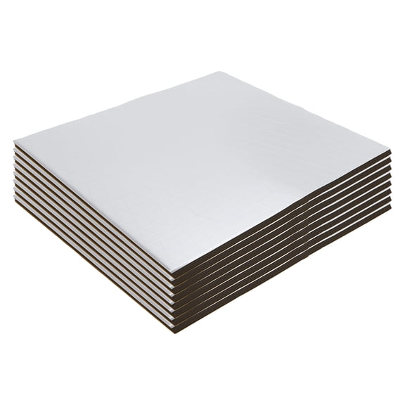 Almohadilla de Amortiguación de Sonido 10mm de Espuma de Aluminio Autoadhesiva para Automóvil y Barco 40x33cm 8pcs