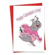 1 Funny Valentine's Day Card with Envelope - Only Screw Galentine's Day C9218GAG