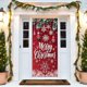 thumbnail image 4 of Decoraciones de Navidad Decoración de Puerta de Navidad de 6.66x2.99 Pies con Entrega de Regalo de Papá Noel, Fondo de la Atmósfera Festiva de la Fiesta Decoraciones de Navidad de Interior, 4 of 6