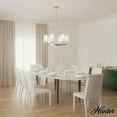 thumbnail image 3 of Hunter - Nolita 6-light Brushed Nickel, Large Chandelier, Dimmable, Modern Style, Candle Shaped, for Bedrooms, Dining, Living Rooms - 19875, 3 of 7