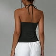 thumbnail image 4 of Pounoo Womens Asymmetric Tank Tops Fitted Thin Strap Ruched Detail Bodycon Fit Modern Streetwear Camisoles Gift, 4 of 6
