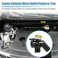 thumbnail image 3 of Unique Bargains 1 Set No.21517JP00A/214308991A Engine Radiator Coolant Filler Neck with Radiator Cap for Nissan Quest, 3 of 7