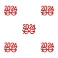 thumbnail image 2 of Transemion 2024 Glasses Frame Party Accessory Fashionable And Fun Funny Shape red 5Set, 2 of 6