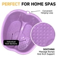 thumbnail image 5 of Stackable Plastic Foot Wash Basin with Raised Texture Bottom, Portable Household Foot Soaking Bucket with Hanging Hole, Multi Color Bathroom Foot Tub for Daily Use 2-Pack, 5 of 7