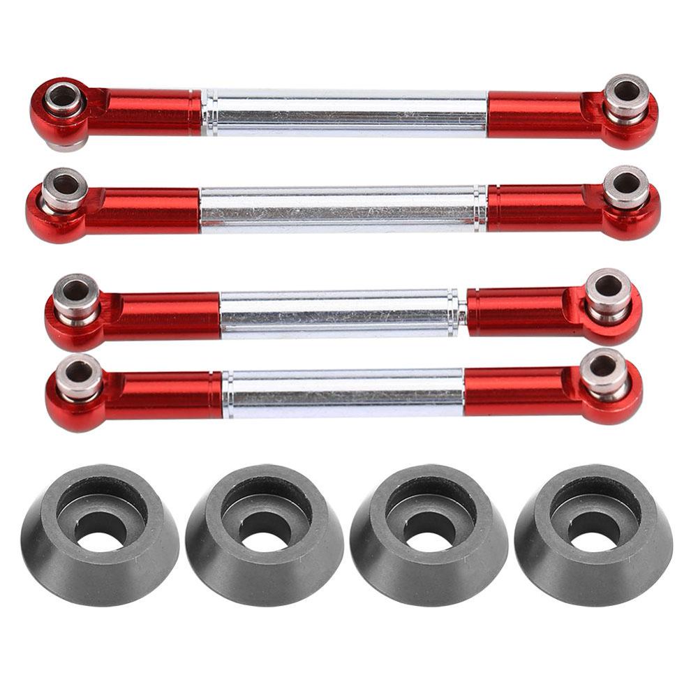 LYUMO Aluminium Alloy Front Rear Steering Linkage Rod for WPL 1607T RC