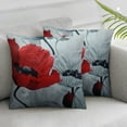 thumbnail image 3 of Fenyluxe Black Red Flower Pillow Covers Love Pillow Covers Decorative Square Throw Pillow Covers Couple Cushion Cases Home Decor for Sofa Bedroom Car 2pcs White, 3 of 7