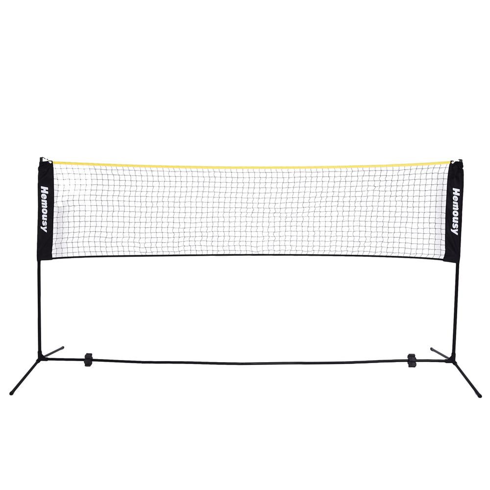 Portable Badminton Net 5.1M/17FT Wide Backyard Volleyball Net 