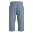 thumbnail image 6 of CHUMUD Men's Cotton Shorts Relaxed Fit Loose Drawstring Elastic Waist Baggy Capris Summer Casual with Pockets Outdoor, 6 of 6