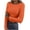 Orange, variant on Summer Tops for Women Viikei Fall Womens Tops Long Sleeve,Women's Casual Round Neck Long Sleeve Solid T-shirt Tops Blouse Wine L