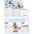 thumbnail image 5 of No Hook Cloth Fabric Shower Curtain with Snap in Liner, Ocean Blue Shell Waterproof Shower Curtains Set with See Through Top Window, Multi Coastal Starfish Sea Conch Bath Curtains Shower 36"x78", 5 of 6