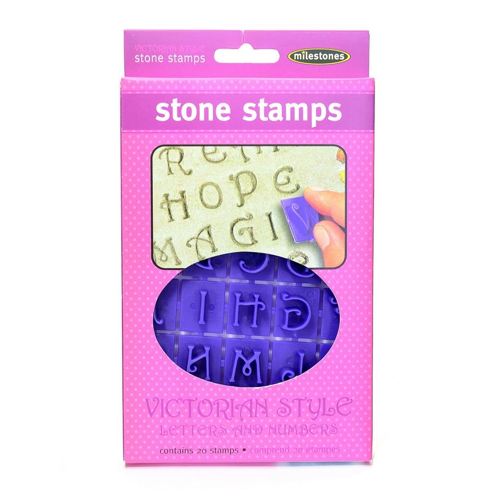Stone Stamps Victorian letters and numbers (pack of 3)