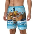 thumbnail image 2 of Daiia Animals on Noah's Ark Floating Mens Swim Trunks Swim Shorts Quick Dry Swim Shorts with Mesh Lining Pockets-X-Large, 2 of 9
