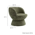 thumbnail image 3 of Modway Vesta Chenille Fabric Upholstered Swivel Chair in Basil, 3 of 9