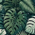 thumbnail image 5 of Leisuo Leaf Jungle Forest Palm Leaves Hawaiian Summer Tropic Theme Shower Curtain for Bathroom White, 5 of 7
