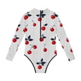 thumbnail image 5 of Cethrio Girls One-Piece Swimsuit, Long Sleeve Vacation Summer Stretchy Kids Bathing Suit Multicolor Size 3-4T, 5 of 6