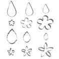 thumbnail image 1 of Cortadores de galletas de acero inoxidable 304, 12 Uds., flor encantadora y molde de gota de agua, herramientas para hornear gall HOMEMAXS 5751234-MX, 1 of 7