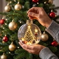 thumbnail image 4 of Clear Christmas Tree Balls 3.15 Inch, Lighted Miniature Scene Christmas Ornament, Christmas Decorations, Christmas Tree, 4 of 5