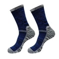 thumbnail image 2 of Tnobhg 1 Pair Men Winter Sports Socks Mid-tube Thickened Soft Anti-slip Elastic Patchwork Color Matching No Odor Basketball Football Jogging Socks, 2 of 8
