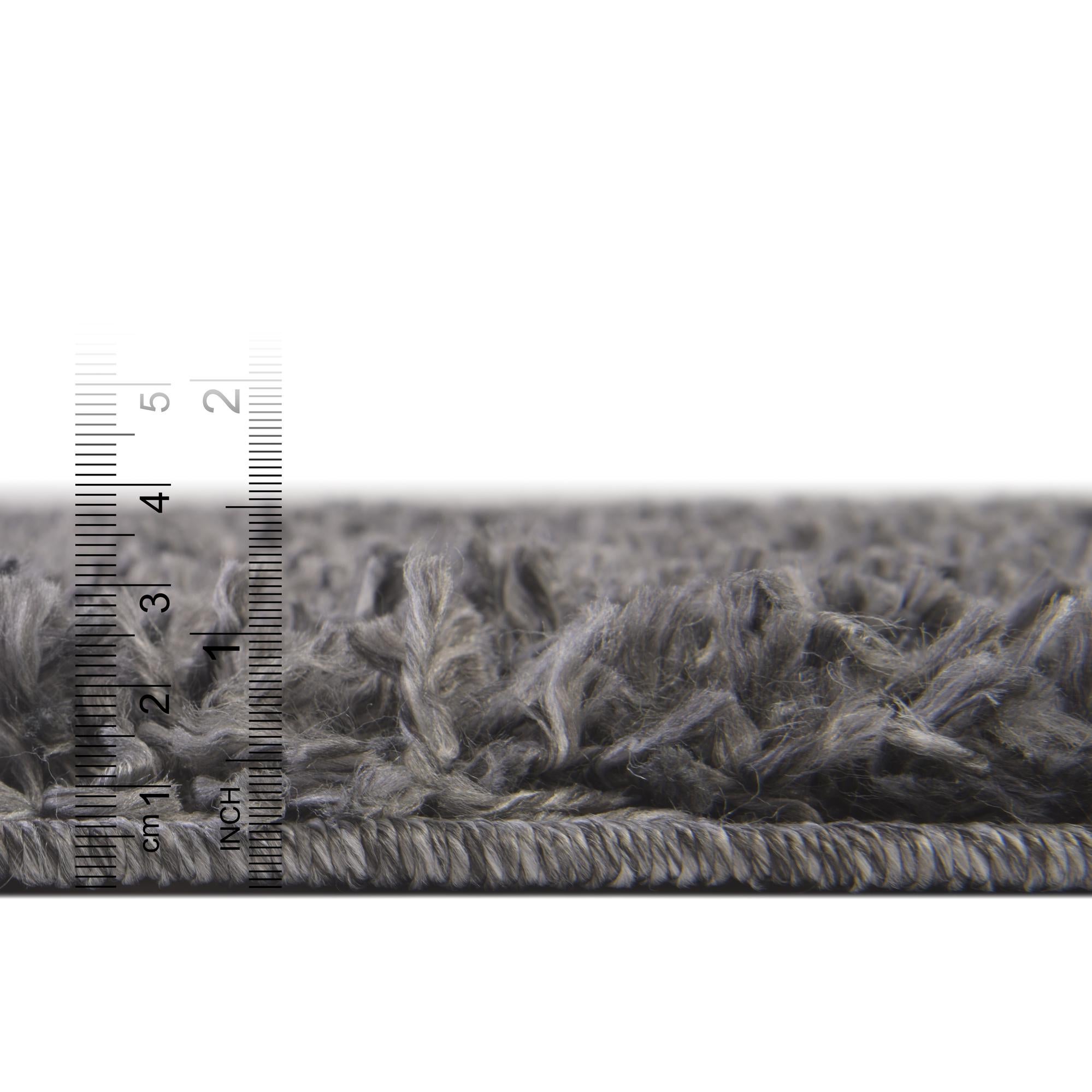 Unique Loom Davos Shag Rug , 2' 7" x 10' 0" ,Peppercorn - image 4 of 8