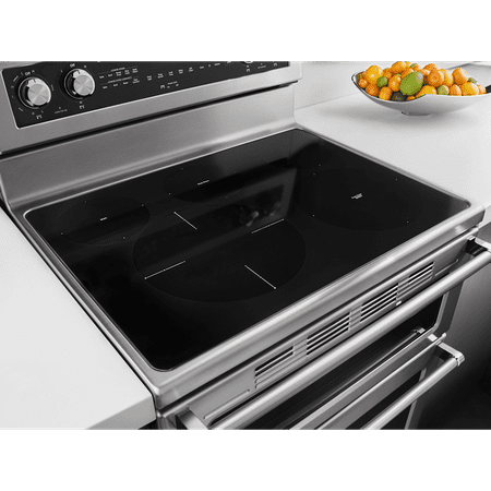 KitchenAid - 6.7 Cu. Ft. Self-Cleaning Freestanding Double Oven Electric Convection Range - Stainless Steel