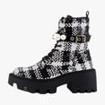 thumbnail image 2 of Betsey Johnson Jonnie Women's Boots Black/White Plaid Size 6.5 M, 2 of 8