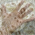 thumbnail image 3 of Paisley Tulle Curtains with Rod Pocket, Floral Patterns with Paisley Inspired and Tulips Persian Hippie Art, Sheer Drape for Wedding Party 2 Panels, 7 Sizes, White Chocolate Umber, by Ambesonne, 3 of 3