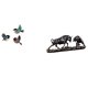 thumbnail image 1 of Figura de pájaro y toro de madera, escultura de arte de pared, decoración Feng Shui para jardín, sala de estudio, escritorio de granja, regalo de cump, 1 of 8