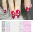 thumbnail image 4 of Uxcell Letter Nail Stickers 4 Sheets, Self-Adhesive 3D Laser Alphabet Nail Stickers for DIY Nail Decorations, White, 4 of 6