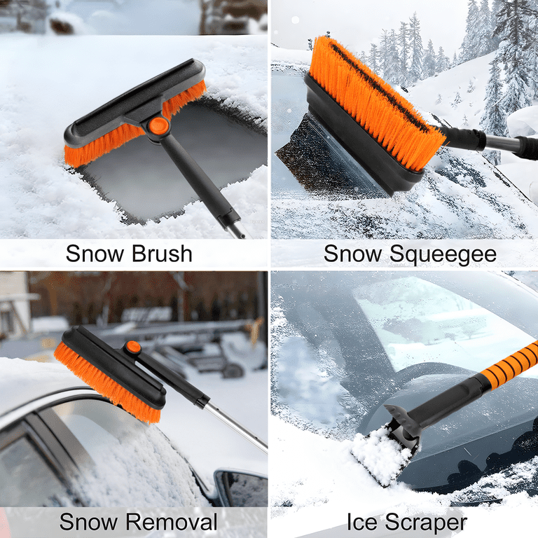 Extendable Ice Scraper and Snow Brush with 180° Head photo 5