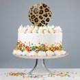 thumbnail image 4 of Acrylic Leopard Print Animal Spots Cake Topper Party Decoration for Wedding Anniversary Birthday Graduation, 4 of 6