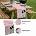 thumbnail image 5 of Halloween Table Runner - 90 Inch Long, Kitchen Dining Table Runner Dresser Scarves, Cartoon Funny Error Ghost Pink Farmhouse Decor for Coffee Tables Wedding Party Banquet, 5 of 8