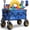 Blue&black, variant on Sekey Heavy Duty Beach Wagon with 9" Wide Balloon Wheels, 600 lbs Capacity, 200L Large Foldable Wagon Cart, Adjustable Handle, All-Terrain Utility Cart for Beach Trips, Sports, and Outdoor Activities