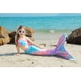 thumbnail image 4 of 3pcs Girls Swimsuit Mermaid Tail for Swimming Bathing suit Swimwear for girls 3-12 Years, 4 of 6