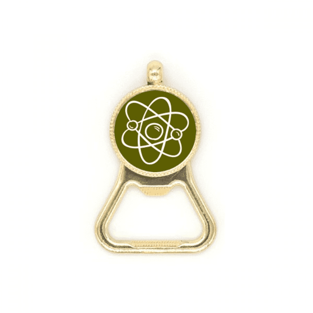 School Atoms Around Electronic Physics Beer Bottle Cap Opener Stainless Steel Key Chain
