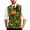 Army Green, variant on St. Patrick's Day Vest for Men Casual Shamrock Printed Sleeveless Knitted Button Cardigan Loose Fit Knitwear