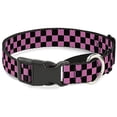 thumbnail image 1 of Buckle-Down Checker Black Pink Martingale Dog Collar, 1 of 1