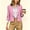 Pink, variant on Hueook Crop Blazer Women Slim Fit Business Casual Quarter Sleeve Lapel Open Style Suit Short Jacket Jacket with Pockets Coffee S