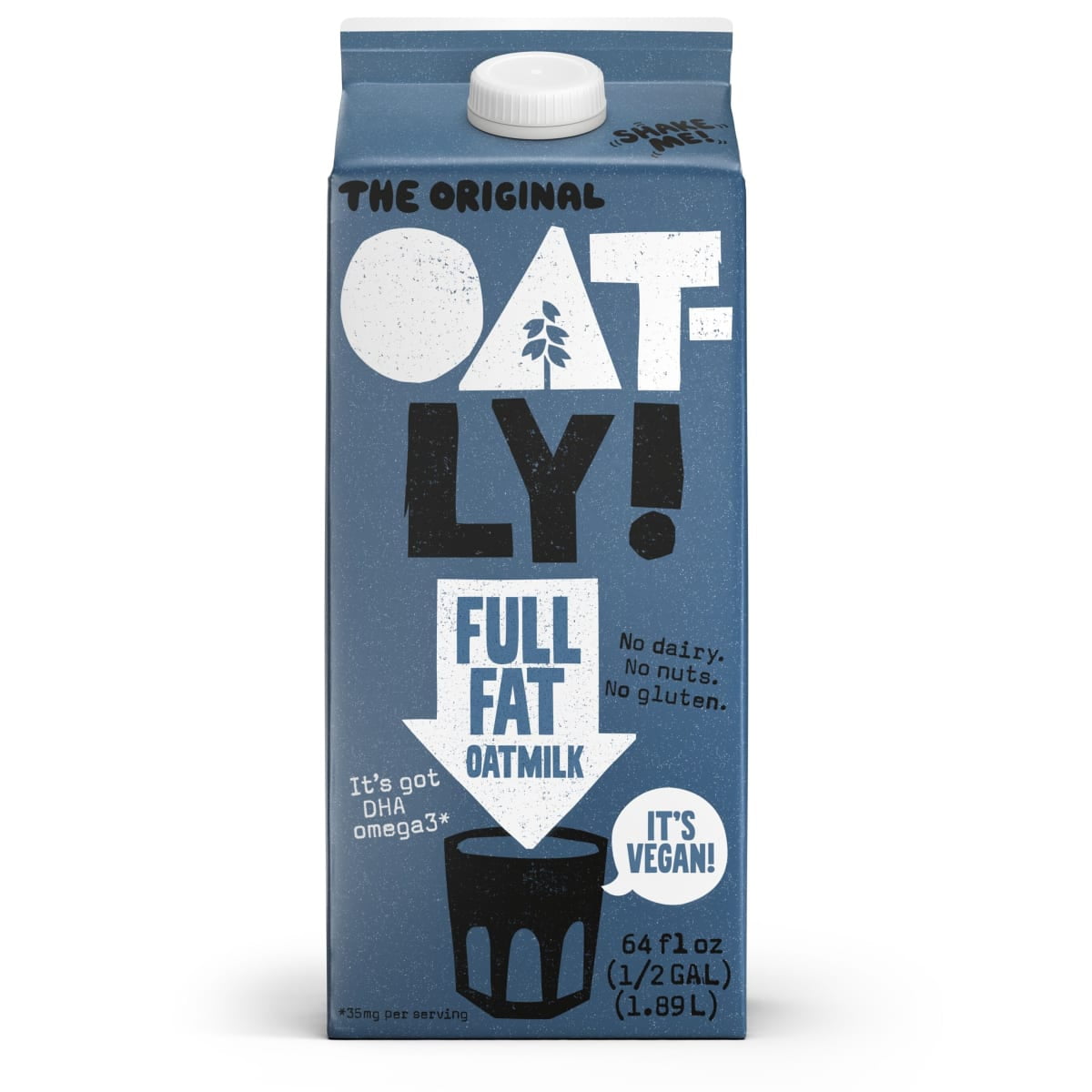 Oatly Full Fat Oatmilk, Dairy-Free Milk, 64 fl oz Refrigerated Carton