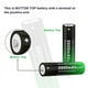 thumbnail image 3 of Batería recargable CWUU 18650 3,7 V 9900 mAh con cargador, paquete de 2, 3 of 7