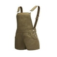 thumbnail image 3 of Short en Jean à Bretelles pour Femmes, Bretelles Ajustables, Poche avant, Short Décontracté en Denim, Salopette à Bavette, 3 of 6