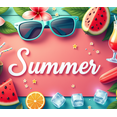 thumbnail image 4 of Tropical Theme Summer Banner Decorative Design Beach Party Ice Cream Fruits for Holiday Celebration Outdoor Gathering Summer Events, 4 of 7