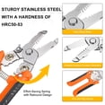 thumbnail image 4 of Uxcell Wire Stripper Professional Wire Crimper Tool with Orange Black Handle, 4 of 7
