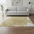 thumbnail image 2 of HomeRoots 677018 5 x 8 ft. Gold & Ivory Abstract Transitional Washable Machine Made Rectangle Area Rug with UV Protection, 2 of 9