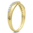 thumbnail image 2 of Dazzlingrock Collection 0.25 Carat (ctw) 14K White Diamond Wedding Stackable Contour Guard Band 1/4 CT, Yellow Gold, Size 9, 2 of 4