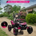 thumbnail image 2 of EastVita Ride on UTV Car, 24V Battery Powerd Electric Off-Road UTV Car w/Remote Control, 200W Motor, Spring Suspension, Music, LED Lights, Ride on Car Rose Red, 2 of 7