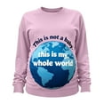 thumbnail image 4 of RKSTN Funny Maternity Sweatshirt for Women Plus Size Crewneck Pregnancy Graphic Print Sweatshirt Womens Casual Oversized Round Neck This is Not a Baby, This is My Whole World Print Sweatshirt, 4 of 7