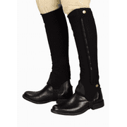 TuffRider Adult Grippy Nubuck Half Chaps Black L