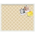 thumbnail image 2 of PinPix 30x24 Custom Cork Bulletin Board Diamond Modern Pattern Beige Poster Board Has a Fabric Style Canvas Finish, Framed in Diamond Modern Pattern Beige, by ArtToFrames (PinPix-1800), 2 of 5