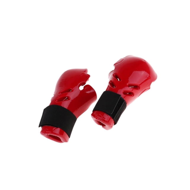 Gants de Taekwondo pour Enfants Mitaines MMA Équipement de Protection des Mains Rouge S